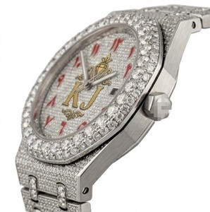 Vente imbattable - Montre en diamant moissanite haut de gamme - Qualité supérieure - Mouvement automatique - Acier inoxydable brillant - Verre - Product Image 3