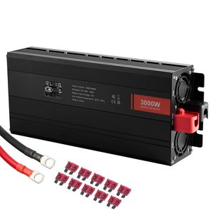 Inverter di Potenza a Onda Sinusoidale Modificata da 3000 Watt con Display LCD, da DC 12V a AC 120V, 3 Prese AC, 2 USB, 1 Porta Type-C, Ingresso 240V, Uscita 60Hz - Product Image 1