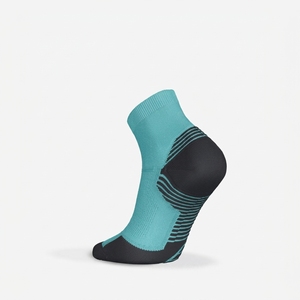 <b>Men's</b> Teal Ankle <b>Socks</b> Knitted Breathable Spandex Polyester Summer Sports Wear Regular Style Solid Pattern Thin Fit - Product Image 5