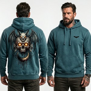 Sweat-shirt surdimensionné personnalisé pour homme, effet délavé, motif loup viking vintage, style mythologie nordique, streetwear épais - Product Image 5