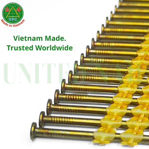 2-3/8 Inch <b>Plastic</b> <b>Strip</b> Framing Nails Smooth Shank Type Design Quality Steel from Vietnam Factory | Clavos en tira plástica - Product Image 1