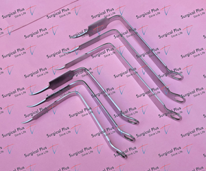 Retractores de rodilla Bent Hohmann para artroplastia de cadera, juego de 6 instrumentos ortopédicos para cirugía de cadera, reutilizables, de acero inoxidable alemán. - Product Image 6
