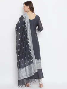 Tela de Algodón Orgánico con Diseño Tejido para Vestidos de Mujer, Marca Safaa - Product Image 3