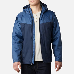 Wholesale <b>Men's</b> Waterproof Windbreaker <b>Jacket</b> Lightweight Hooded Outdoor Sport Coat Color Block Casual <b>Rain</b> <b>Jacket</b> for Hiking - Product Image 6