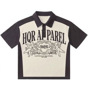 Camiseta Premium para Hombre, Negra y Gris, Manga Corta, con Estampado Frontal, Ribete en Contraste, Corte Regular, Transpirable, de Algodón Tejido, Estilo Casual - Product Image 5