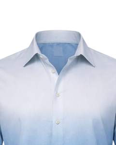Camisa Formal para Hombre en Degradado Azul Cielo, Algodón Premium, Manga Larga, Cierre de Botones, Estilo Casual Elegante, Fabricante OEM Personalizado, Suministro al por Mayor - Product Image 5