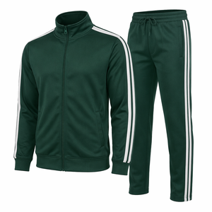 Ensemble de survêtement pour homme avec logo personnalisé, en molleton de coton épais, uni, style streetwear, 2 pièces. - Product Image 4