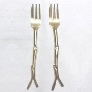 Modern Eco-Friendly American 2-<b>Pc</b> Flatware <b>Set</b> Stainless Steel Brass Silver Plating Luxury Dining Cutlery Long Heavy Handles - Product Image 2