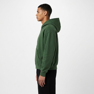 Sweat à capuche unisexe oversize zippé pour l'hiver, style streetwear, en mélange polyester/coton 300 g/m², épais, vierge, à épaules tombantes, imprimé numérique - Product Image 4