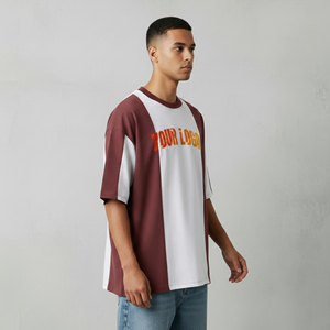 <b>Hot</b> Sale <b>Comb</b> Cotton T-shirt 180 GSM Color Block Men's Hip Hop T Shirt Drop Shoulder 100% Cotton Custom Logo Quick Dry Jersey Te - Product Image 4