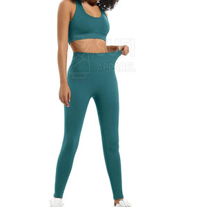 Ensemble de yoga multi-sports fonctionnel, respirant, taille haute, 2 pièces, en tissu élastique, pour une performance optimale - Product Image 2