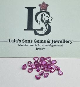 Saphir rose naturel de haute qualité, chauffé, taille calibrée 5x4mm, coupe ovale en forme de poire, pierres précieuses en vrac pour la fabrication de bijoux - Product Image 5