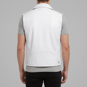Cinturón de Cuero Vacuno Genuino Estilo Motero para Hombre, Color Blanco, con Cierre, Transpirable, Muestra y Personalización Disponibles - Product Image 2