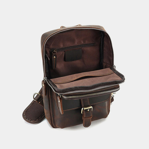 Bolso de Pecho Cruzado de Cuero Vintage para Mujer, de Gran Capacidad, Diseño Casual, Riñonera de Viaje - Product Image 6