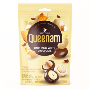 Mejor Fabricante Mayorista de Dragees: Mezcla de Nueces Recubiertas de Chocolate (Almendras, Anacardos, Macadamia) 150G, Snacks HALAL, Servicio OEM/ODM, Buen Precio - Product Image 1