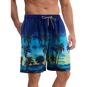 Lightweight <b>Men's</b> Solid Beach Short Four Way Stretch Quick Dry Eco-Friendly Summer Swimming <b>Trunks</b> with Elastic Waist - Product Image 1