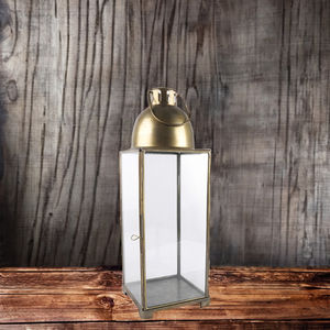 Vintage Gold Metal Glass <b>Lantern</b> <b>Candle</b> Holder Luxury Large Floor Decorative <b>Candle</b> <b>Lantern</b> forWedding Home Decor Outdoor Garden - Product Image 6