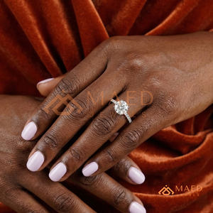 แหวนทองคำขาว 18K ชุบทองคำเหลือง ดีไซน์หรูหรา ประดับเพชรโมอิสซาไนต์แบบพาเว่ แนวเฉียง สำหรับผู้หญิง เครื่องประดับงานแต่งงานทันสมัย - Product Image 3