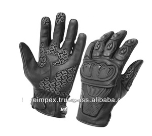Best selling black color Genuine Leather Motorbike short <b>gloves</b> custom logo available in cheep price USA - Product Image 3