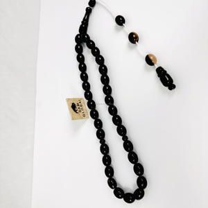 Perles de prière musulmanes Tasbih en corne de buffle véritable, fabrication artisanale, 10 mm, 33 pièces, OEM indien, luxe moderne, haute qualité - Product Image 5