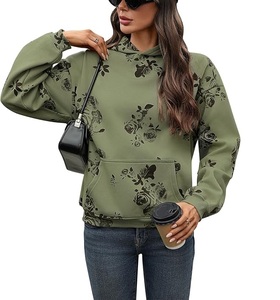 Pull à capuche d'hiver confortable pour femme, 100 % coton, à manches longues, col tombant, imprimé, best-seller, provenant du Bangladesh - Product Image 1