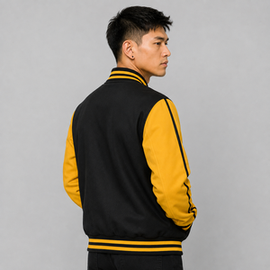 Veste de baseball pour homme, veste varsity, veste en laine, broderie personnalisée, boutons pression, streetwear, veste décontractée d'hiver - Product Image 3