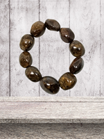 Nouveauté 2026 : Bracelet extensible en agate Mien et bronzite, perles de cristal naturel polies et roulées, bijoux pour hommes et femmes, Amour Feng