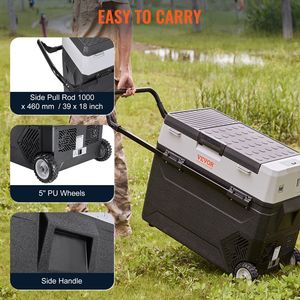 Doppia zona 56 QT/53 L frigorifero per auto 12/24V DC 100-240V AC refrigeratore portatile 12 Volt congelatore-4 50 gradi F per - Product Image 6