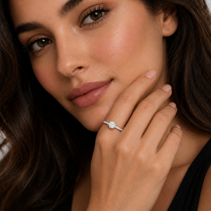 925 Sterling <b>Silver</b> Women's Round <b>Solitaire</b> <b>Ring</b> with Cubic Zirconia Classic Elegant High Polish Finish Engagement Wedding Party - Product Image 5