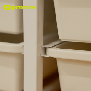 Minimalist 4-Layer <b>Plastic</b> Storage Cabinet With Drawers Rectangular Design For Multifunctional <b>Stacking</b> Unit - Product Image 6