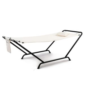 "550LBS Heavy Duty Freestanding <b>Hammock</b> with Stand Soft Pillow & Storage Bag Beige" - Product Image 1