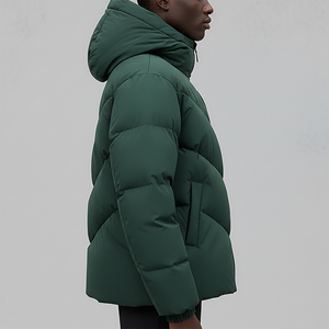 Chaqueta Bomber de Invierno Personalizada para Hombre, con Cuello Alto, Diseño con Capucha, Acolchado Suave, Lona Impermeable, Transpirable, Antibacteriana y con Protección UV - Product Image 6