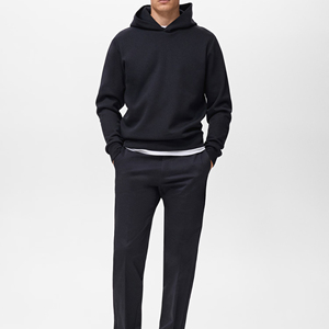 Sudadera con Capucha para Hombre, Corte Regular, 100% Algodón, Gruesa, de Lujo, Lisa, para Invierno, con Estampado Digital, Hombros Caídos, Estilo Urbano - Product Image 3