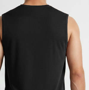 เสื้อยืดออกกำลังกายผู้ชาย คอกลม แขนกุด สีพื้น พร้อมโลโก้แบบกำหนดเอง เสื้อกล้ามออกกำลังกายผู้ชาย - Product Image 4
