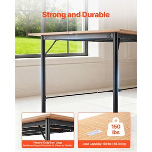 Tavolo da Conferenza Moderno Rettangolare da 6 Piedi con Gambe in Metallo, Estensibile per 6-8 Persone - Product Image 3