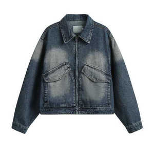Chaqueta Vaquera Personalizada al por Mayor para Hombre, Chaqueta de Invierno de Algodón de la Mejor Calidad, Estilo Casual, Impresión Digital, Tallas Grandes - Product Image 4