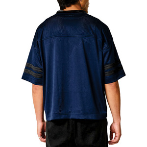 Jersey de Fútbol Americano Personalizado al por Mayor, Color Azul Marino, Malla Transpirable, Estilo Urbano, Unisex, Secado Rápido, Nombre del Equipo Personalizado, OEM - Product Image 2