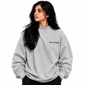 Sudadera de Invierno de Primera Calidad para Mujer, Cuello Alto, Estilo Urbano, de Algodón y Felpa, Suave y Cómoda - Product Image 1