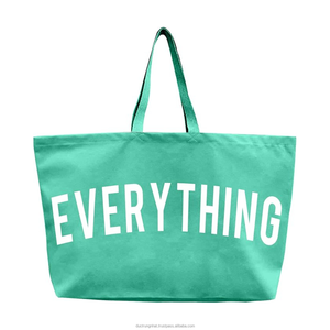 Vietnam Factory Custom Print Logo <b>Canvas</b> <b>Tote</b> <b>Bag</b> with Rope Handle Reusable Daily Essentials and Beach Travel Shopping <b>Bags</b> - Product Image 1