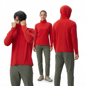 Outdoor Fishing Wear Hoodie for Men Women Custom Design Long Sleeve Performance Fishing <b>Shirt</b> with <b>Sun</b> Protection Fabric - Product Image 3