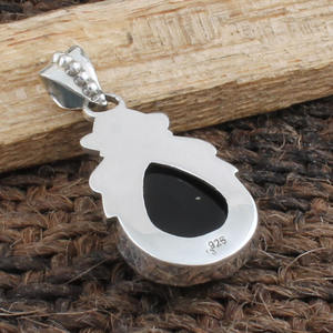 Natural Black <b>Onyx</b> Pendant 925 Sterling Silver Square Signet <b>Necklace</b> <b>Onyx</b> Charm Jewelry Manufacturer Custom - Product Image 5