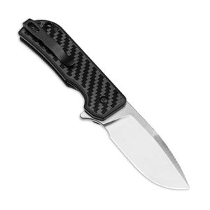 Couteaux pliants légers avec lame à pointe affûtée, poignée texturée marron confortable et ouverture pratique par bouton de pouce - Product Image 5