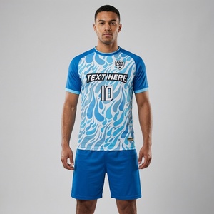 Uniforme de Fútbol Unisex de Primera Calidad para Adultos, 100% Poliéster, Tela Transpirable, Personalizable con Nombre de Equipo, Cuello Redondo, Transferencia Térmica - Product Image 1