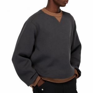 Sudadera Personalizada Extra Grande con Cuello Redondo |   Fabricante de Sudaderas Premium de Dos Tonos y Tejido Grueso para Ropa Urbana - Product Image 3