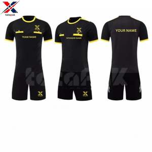 Camisetas de Fútbol 7V7 Ligeras y Transpirables, Cuello en V, Manga Corta, Nombre del Equipo Personalizado, 100% Poliéster, Secado Rápido, Colores Personalizados - Product Image 4