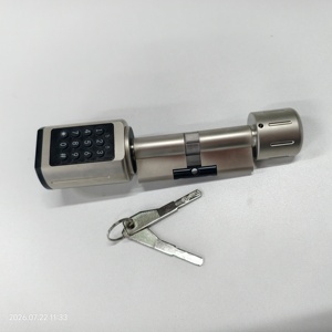 Cerradura inteligente digital con huella dactilar OEM S01, cerradura inteligente impermeable para puerta de acero, cerradura electrónica de seguridad con llaves - Product Image 1