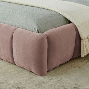 King <b>Size</b> Upholstered <b>Bed</b> <b>Frame</b> Thick Chenille Fabric Solid Wood <b>Queen</b> <b>Size</b> Platform <b>Bed</b> Headboard Durable Up-Holstered <b>Beds</b> - Product Image 5