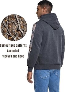 Sudadera con Capucha de Forro Polar para Hombre Leidowei, Diseño de Camuflaje, Manga Larga, Informal, con Bolsillo - Product Image 4