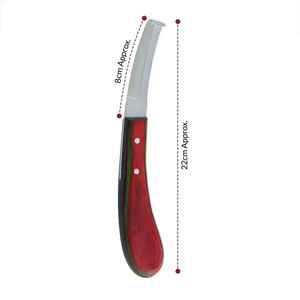 Cuchillo de Herrador de Acero de Damasco Premium IRON para Recorte de Herraduras, Hoja Hecha a Mano, Herramientas Veterinarias, OEM, Marca Privada - Product Image 1