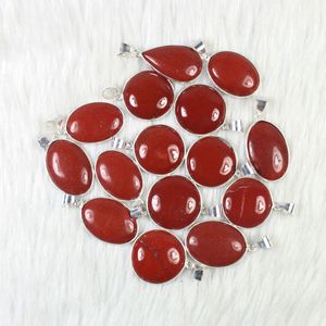 Pendentif en jaspe rouge naturel, serti clos, bijoux en argent, pierre de guérison, vente en gros de breloques en pierres précieuses, approvisionnement en vrac - Product Image 6